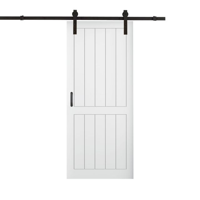 puerta corredera vintage lacada en color blanco